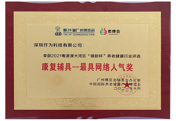康复辅具—最具网络人气奖